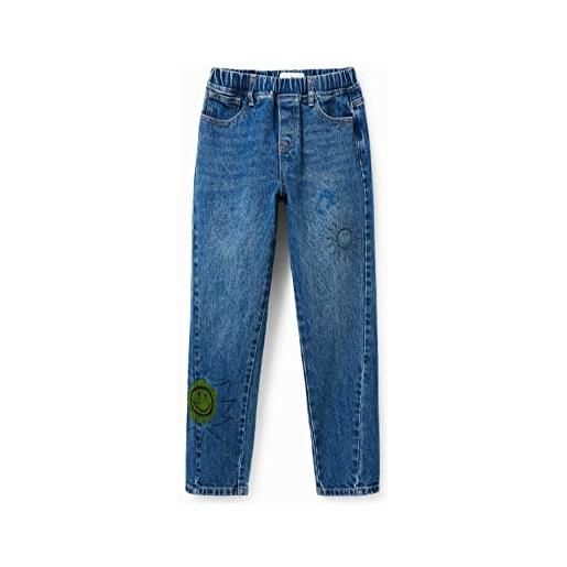 Desigual vele 5053 denim medium wash jeans, blue, 10 years ragazzi