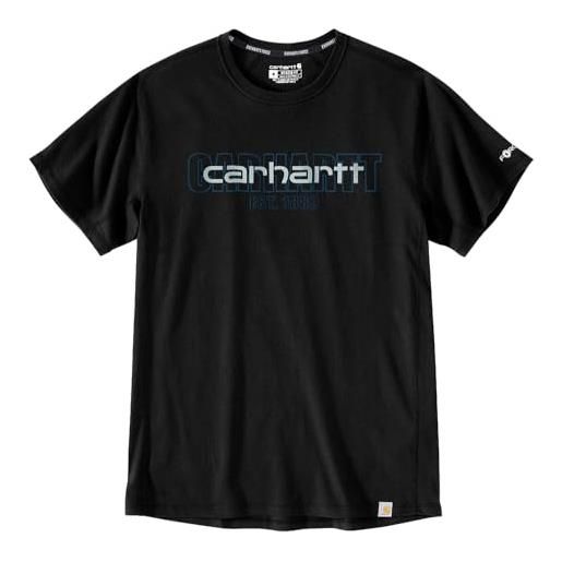Carhartt maglietta da uomo con logo force graphic, nero , l