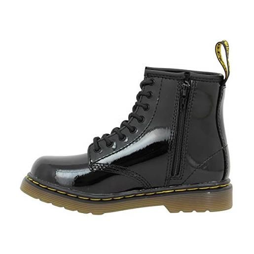 Dr. Martens - brooklee patent black lace boot, stivali per bambine e ragazze, colore nero (schwarz (black)) taglia 24
