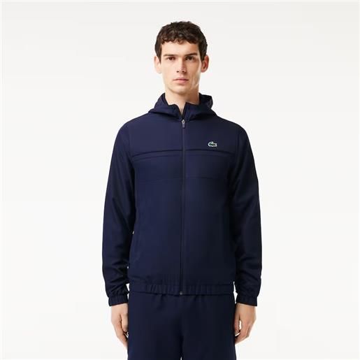 Lacoste giacca sportiva con zip blu navy da uomo