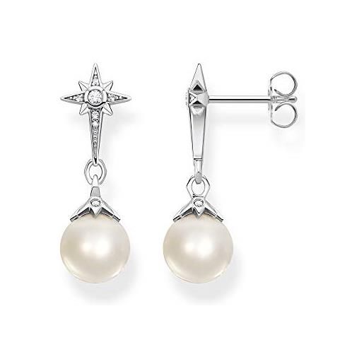 Thomas sabo h2118-167-14 orecchini da donna in argento sterling 925 con perla e stella