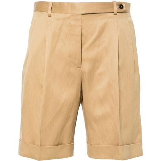 Brioni pleated tailored shorts - toni neutri