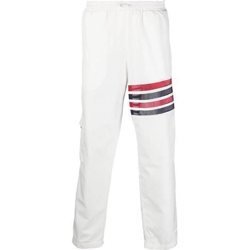 Thom Browne pantaloni sportivi con righe - bianco