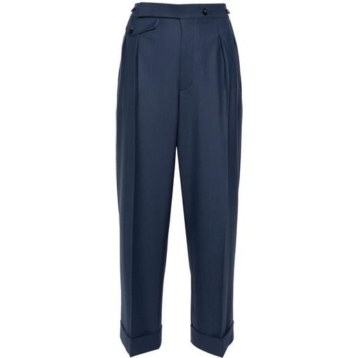 Victoria Beckham pantaloni sartoriali crop - blu