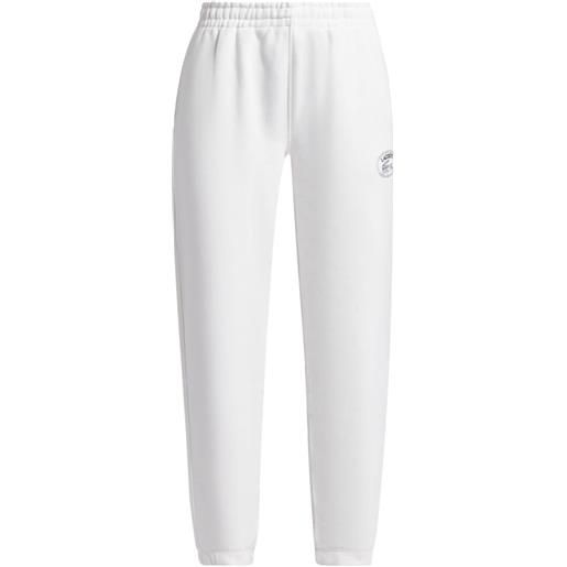 Lacoste pantaloni sportivi con vita elasticizzata - bianco