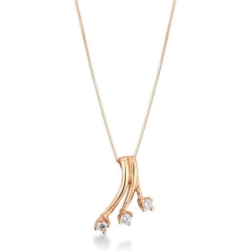 Collana da donna con ciondolo in argento 925 con zirconi