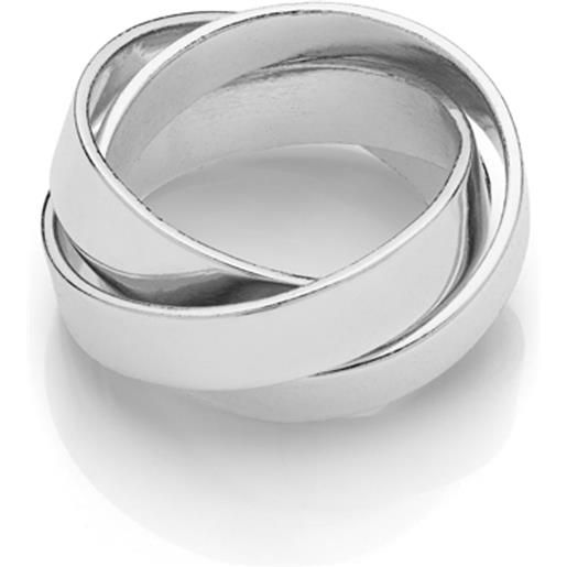 Unoaerre anello Unoaerre 2421 trinity in bronzo argentato bianco