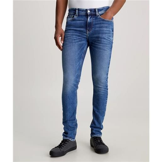 Calvin klein jeans skinny jeans medium blue denim uomo