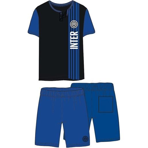 Inter F.C. pigiama da uomo inter j10 2065 maglia e pantalone corto prodotto ufficiale