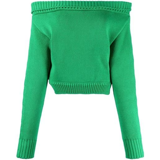 Monse maglione con spalle scoperte - verde