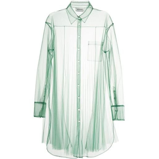 Monse camicia semi trasparente - verde
