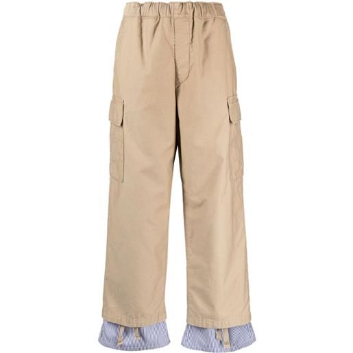 Undercover pantaloni con design a strati - marrone