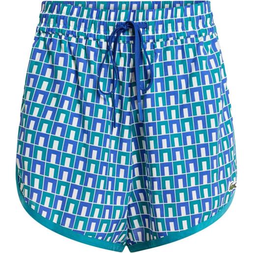 Lacoste shorts con ricamo - blu