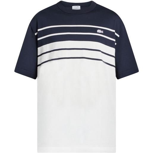 Lacoste t-shirt a righe - bianco