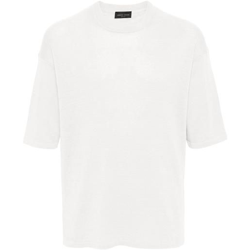 Roberto Collina short-sleeve linen t-shirt - bianco