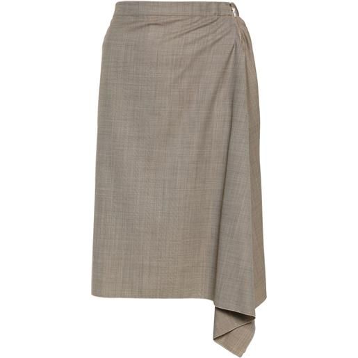 LITKOVSKA gonna midi asimmetrica - toni neutri