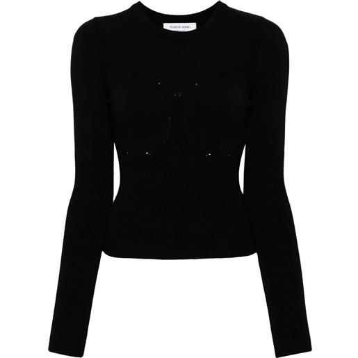 Marine Serre maglione girocollo - nero