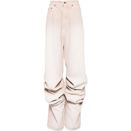 Y/Project wrinkled mid-rise wide-leg jeans - rosa