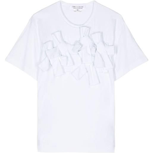 Comme Des Garçons Comme Des Garçons tie-detail jersey t-shirt - bianco