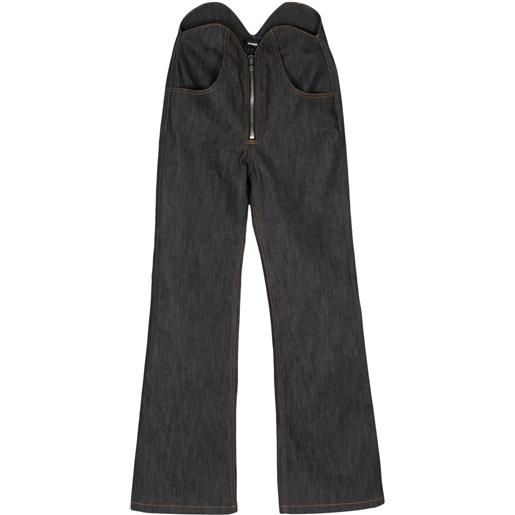 We11done jeans a gamba ampia - blu