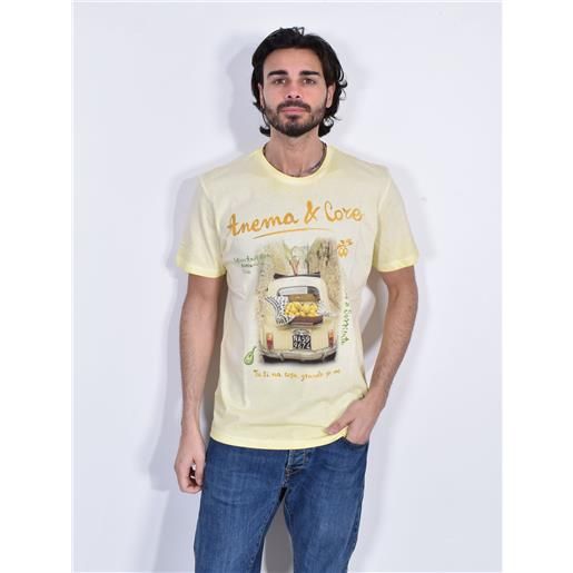 BOB t-shirt bob photo anima e core giallo limone