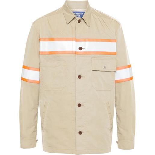 Junya Watanabe MAN giacca con dettaglio riflettente - toni neutri