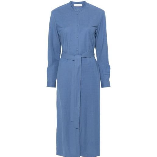 Harris Wharf London chemisier midi con cintura - blu