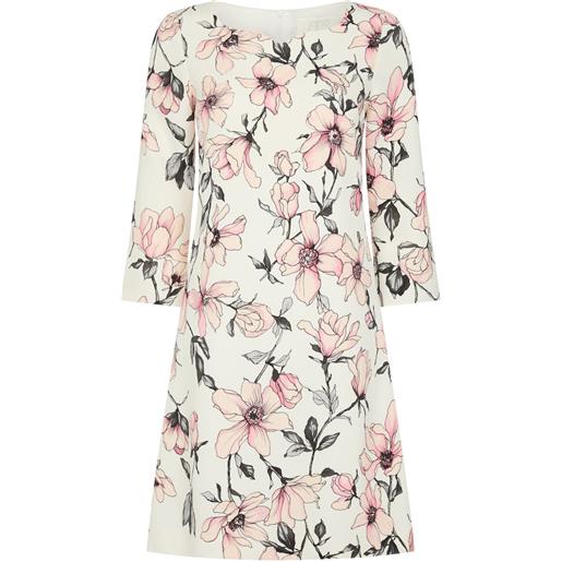 JANE abito svasato selma a fiori - bianco