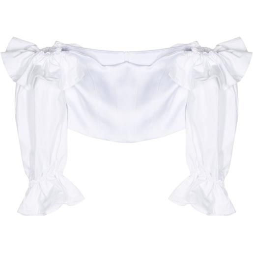 Paris Georgia top con ruches - bianco