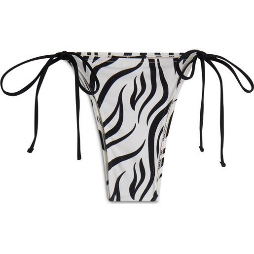 Freddy slip bikini stampa zebrata con chiusura a laccetti