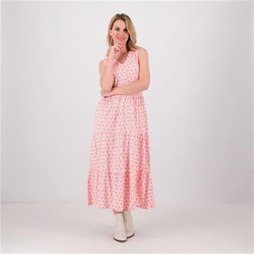 Denim & Co. denim & co abito smanicato in jersey di cotone, viscosa e lino