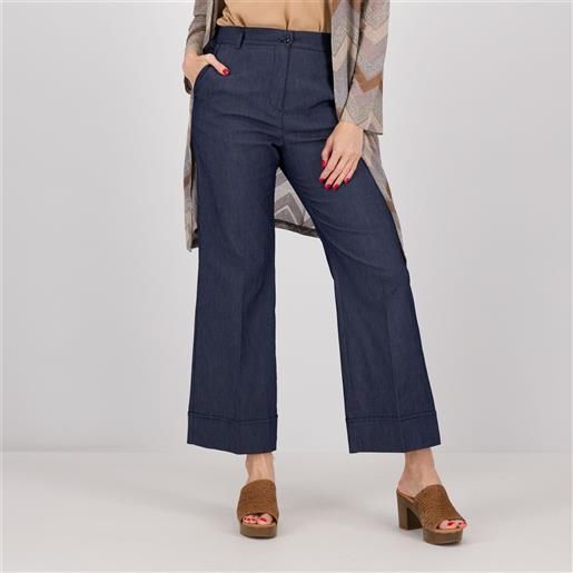 Caterina Lancini jeans ampi tessuto elasticizzato con risvolto