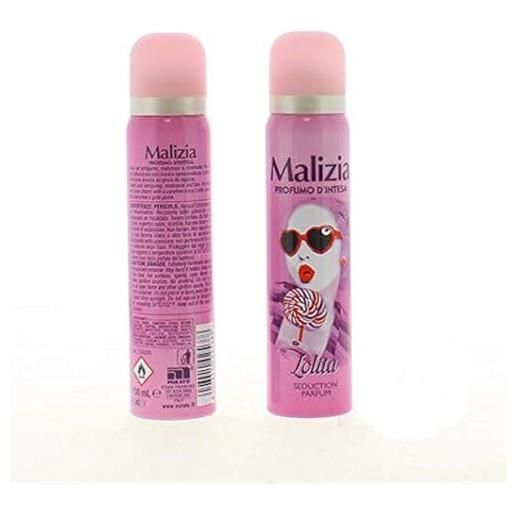 Malizia set 12 malizia deodorante donna spray 100 lolita profumo per il corpo