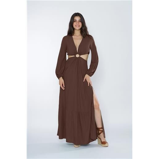 Kaftan Lungo Bohemien Donna - Abito Spiaggia Estate In Cotone Leggero - Foto 3