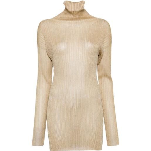 Fabiana Filippi maglione semi trasparente - oro