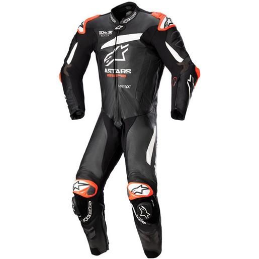 Alpinestars tuta intera in pelle gp plus v4 - 12 black white - tg 50