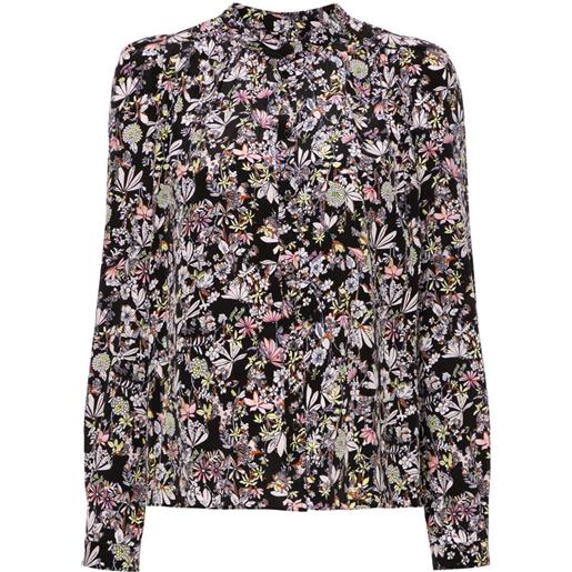 Zadig&Voltaire blusa a fiori tchin kaya - nero