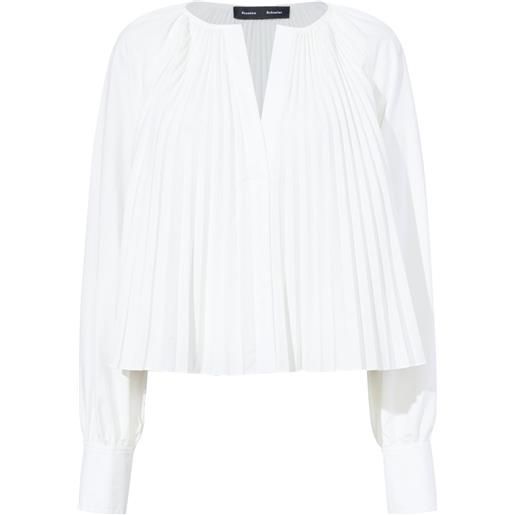 Proenza Schouler blusa monica con pieghe - bianco