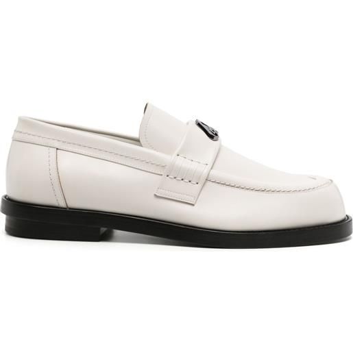 Alexander McQueen mocassini con placca seal - toni neutri