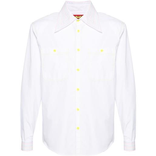Agbobly camicia con cuciture a contrasto - bianco