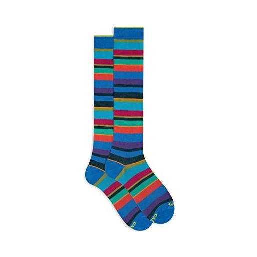 Gallo calze lunghe uomo cotone leggero egeo righe multicolor