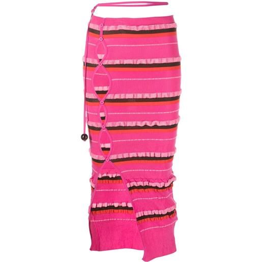 Jacquemus gonna midi la jupe maille concha - rosa