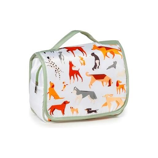 Puckator beauty case da viaggio con gancio appendibile - cani - barks dog