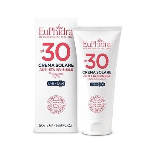 Euphidra crema solare antietà viso invisibile spf30 50ml