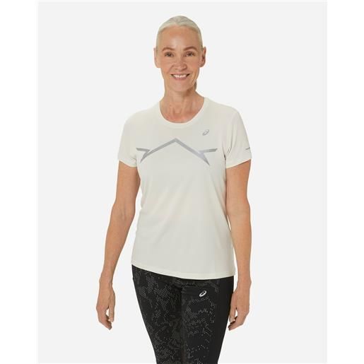 Asics lite-show w - t-shirt running - donna - bianco