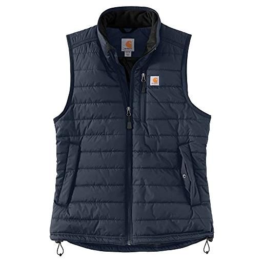Carhartt, gilet mock-neck rain defender® con fodera imbottita in nylon donna, blu navy, s