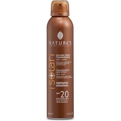 BIOS LINE SpA nature's solare spray trasparente spf20 200ml