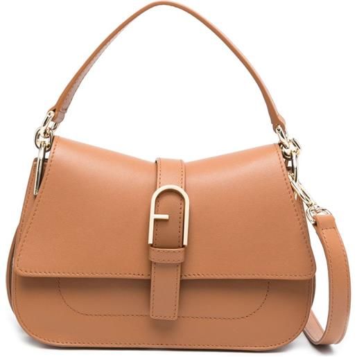 Furla borsa tote flow mini - marrone