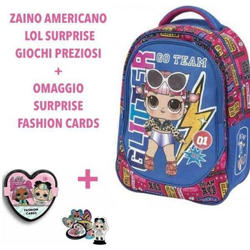 Zaino americano 2 cerniere lol surprise giochi preziosi +omaggio surprise lol