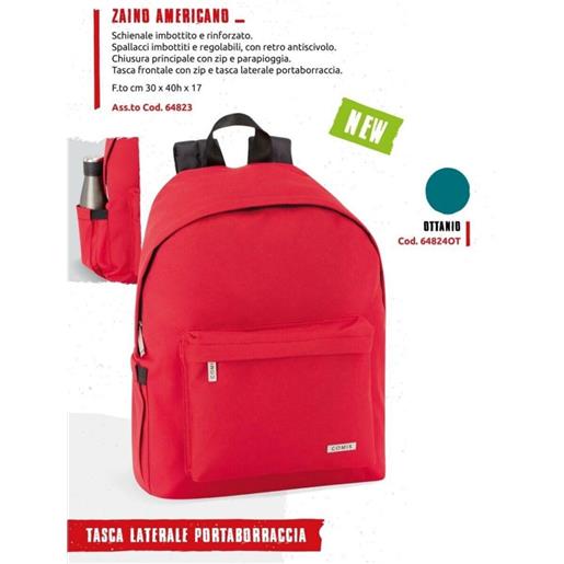 Zaino scuola americano comix colore ottanio panini
